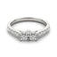 14k White Gold Round Two Stone Diamond Ring