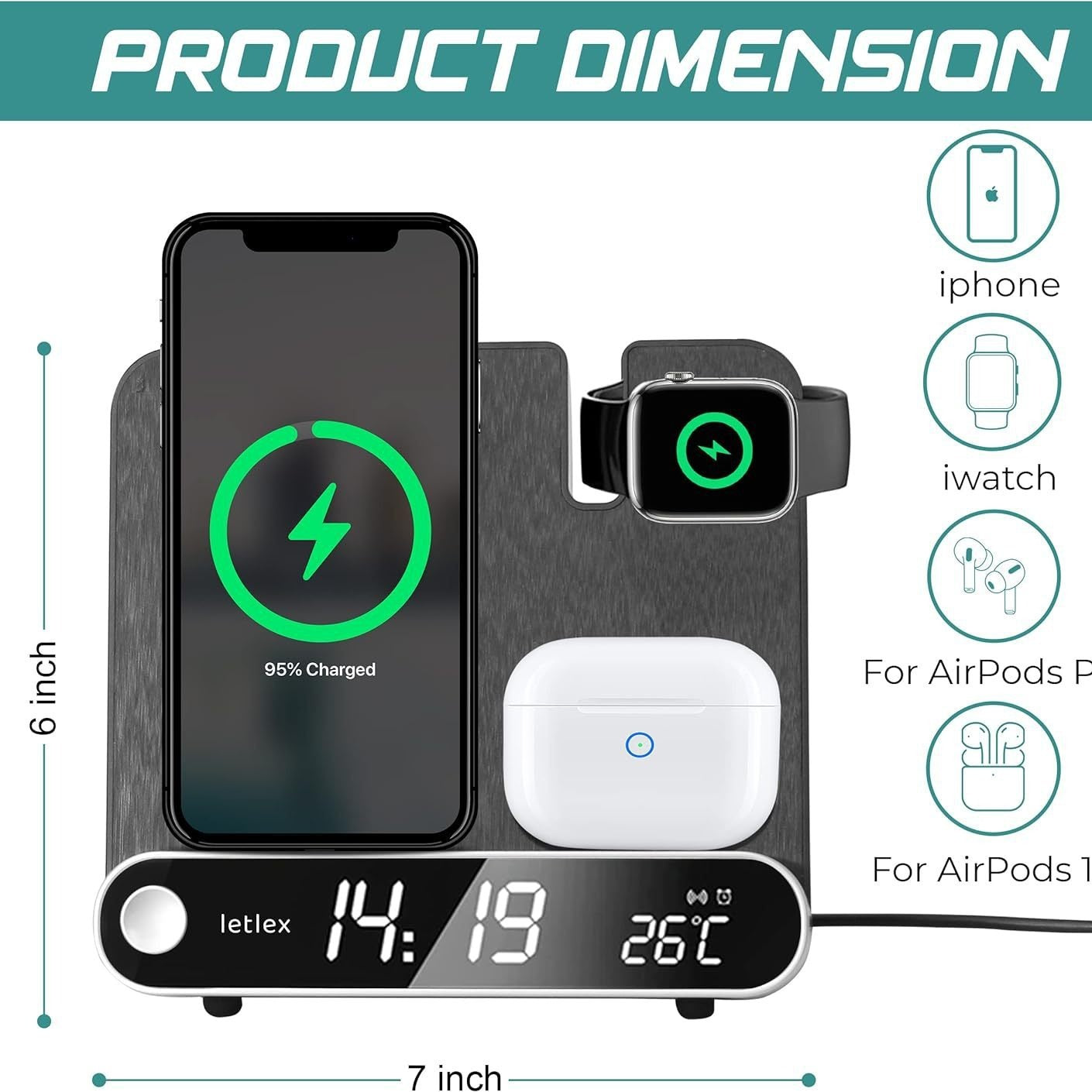 Station de Charge Sans Fil Multi-Fonctionnelle Premium