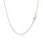 Chaîne à perles en or blanc 14k avec taille diamant 1,2 mm