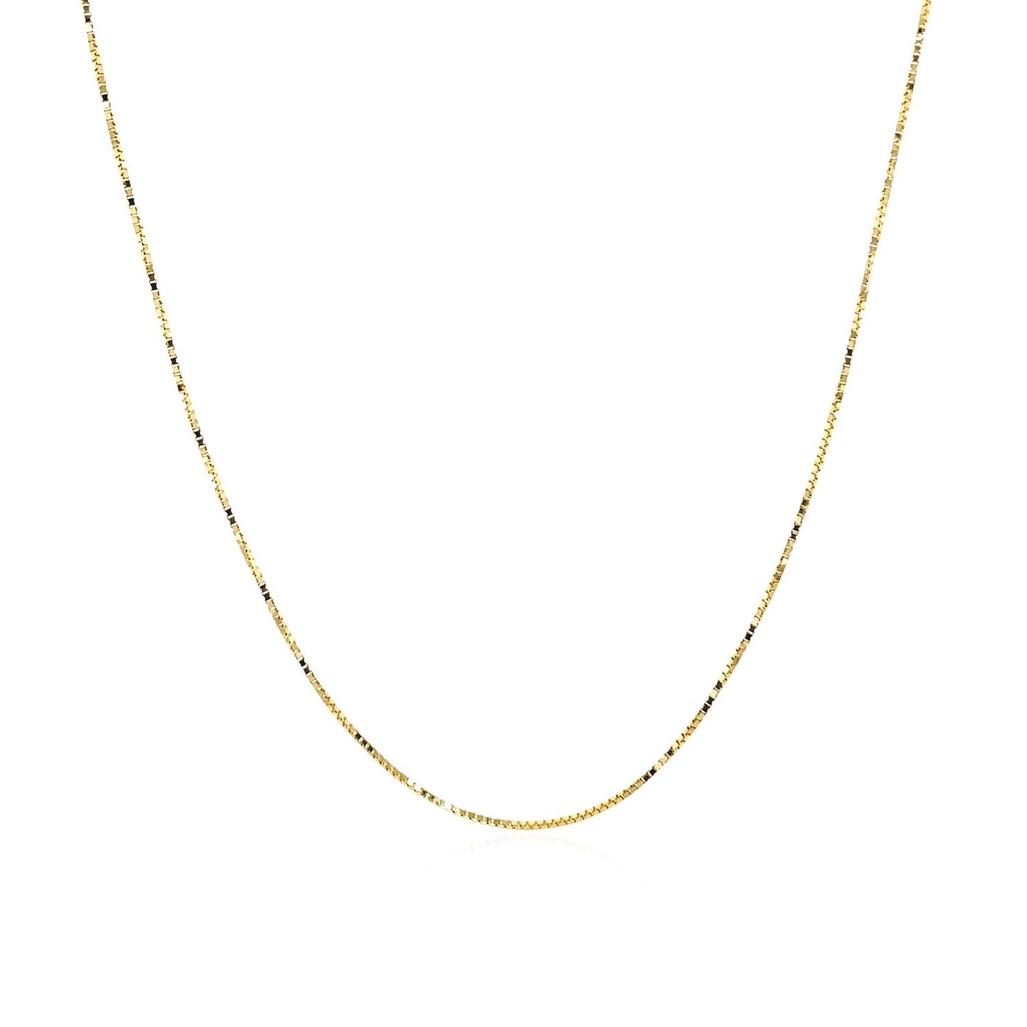 Cadena Clásica de Caja de Oro Amarillo de 14k - 0.6mm