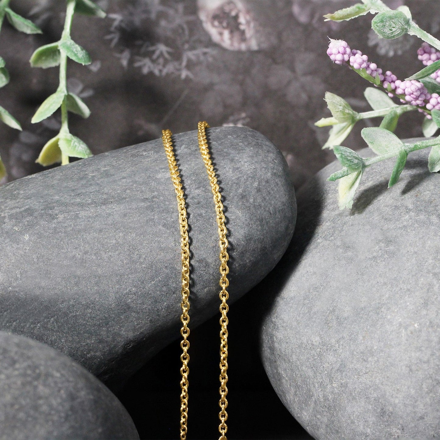 Cadena de eslabones cable Forsantina Lite de oro amarillo de 14k - 1.9mm