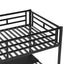 Metal Loft Bed Frame with Desk  No Box Spring Needed Twin Black - Korvel