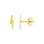14k Yellow Gold Lightning Bolt Post Earrings