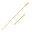 18k Yellow Gold Bead Chain 1.5mm