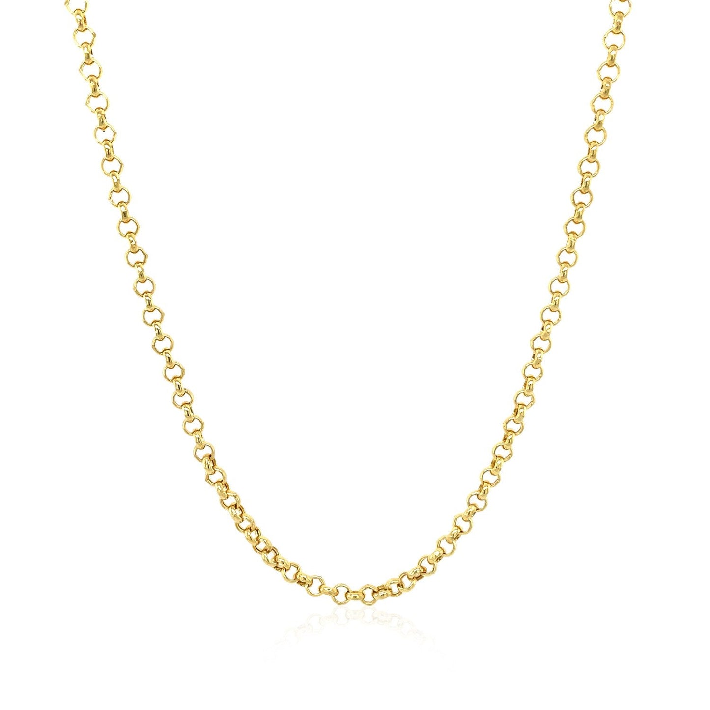Collier en chaîne Rolo en or jaune 14k de 2,3 mm