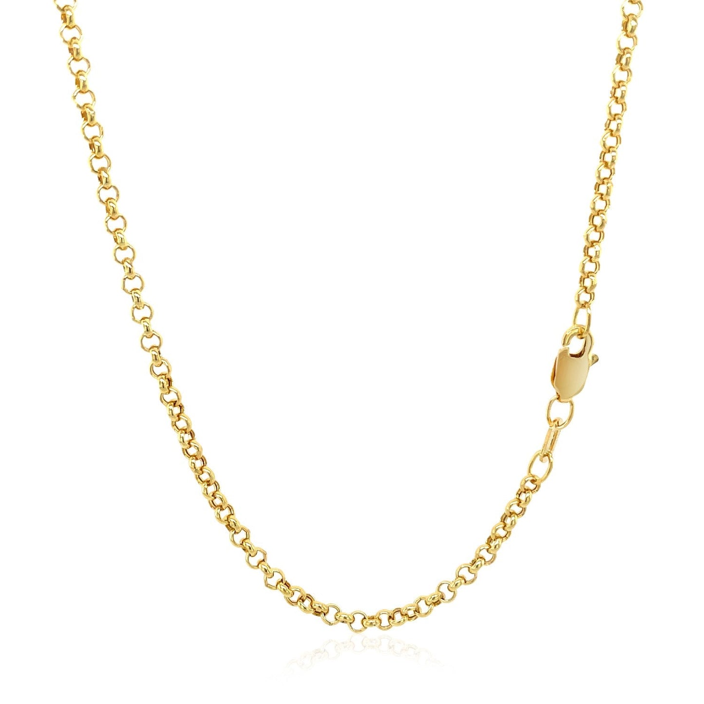Collier en chaîne Rolo en or jaune 14k de 2,3 mm