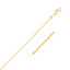 Chaîne à perles en or jaune 14 carats avec taille diamant - 1,2 mm