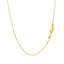Chaîne à perles en or jaune 14 carats avec taille diamant - 1,2 mm