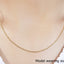 Chaîne à perles en or jaune 14 carats avec taille diamant - 1,2 mm