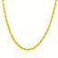 Cadena de Cuerda Sólida de Corte de Diamante de Oro Amarillo de 10k de 5.0mm
