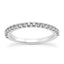 Anillo de boda de diamantes con engaste compartido en oro blanco de 14k