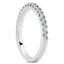 Anillo de boda de diamantes con engaste compartido en oro blanco de 14k