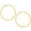 Boucles d'oreilles créoles en or jaune 14 carats poli - 55 mm
