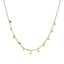 14k Yellow Gold Choker Necklace with Hammered Beads