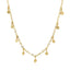 14k Yellow Gold Choker Necklace with Hammered Beads