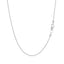 Chaîne en blé ronde en or blanc 14 carats - 1,0 mm