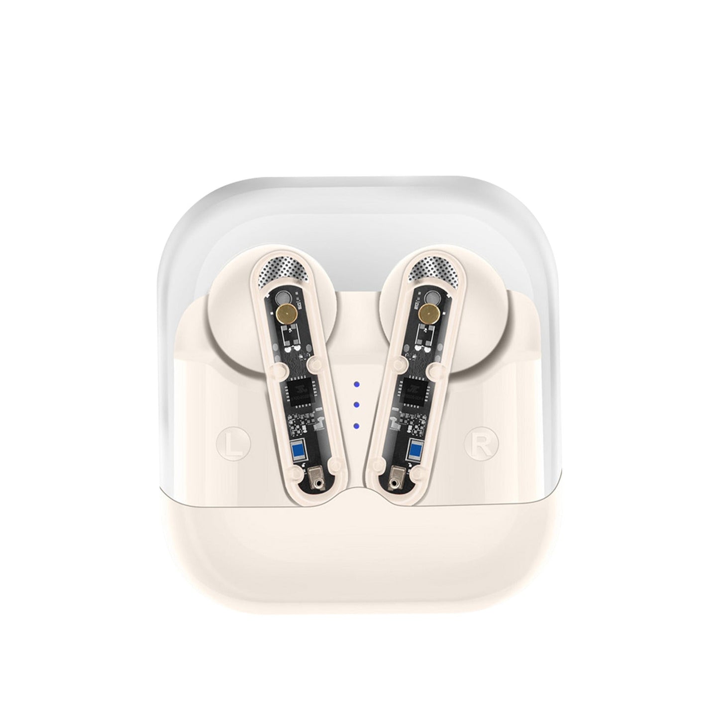 AKZ-S26 Wireless Sports Earphones Mini Transparent Shell Bluetooth Earphones TWS Lightweight Running Tpye-c Heavy Bass - Korvel