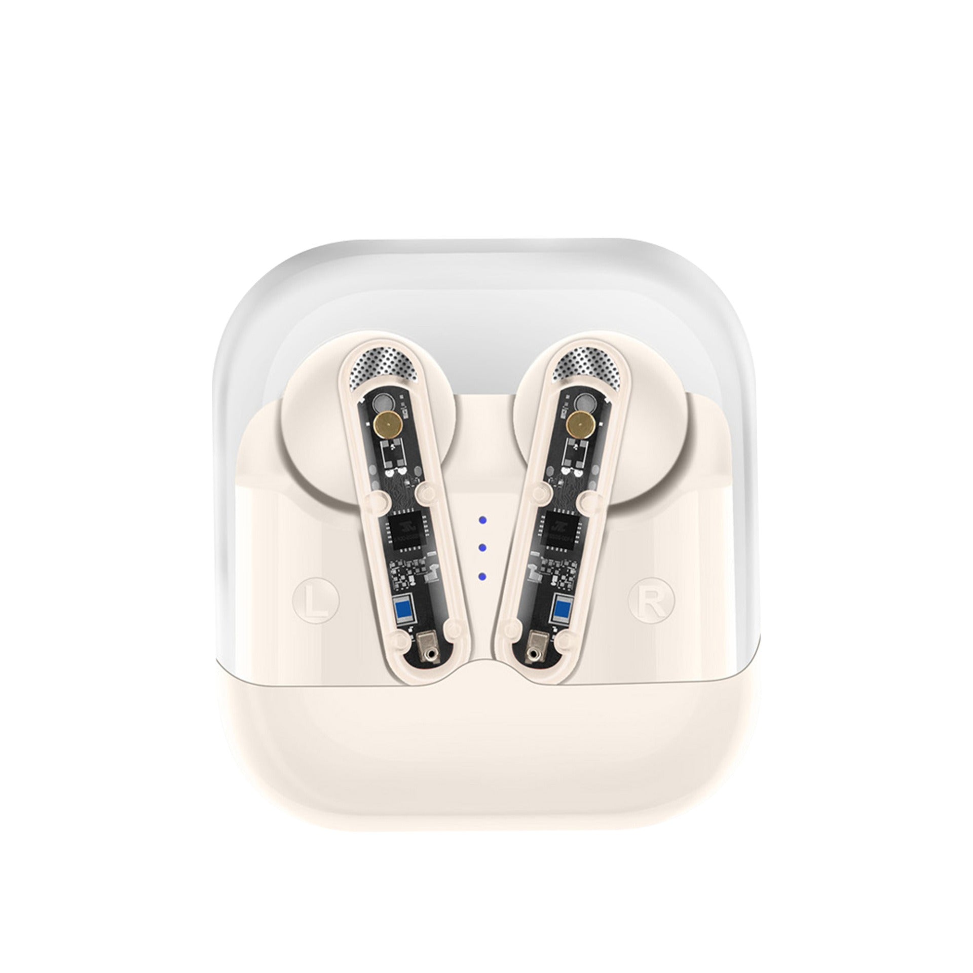 AKZ-S26 Wireless Sports Earphones Mini Transparent Shell Bluetooth Earphones TWS Lightweight Running Tpye-c Heavy Bass - Korvel