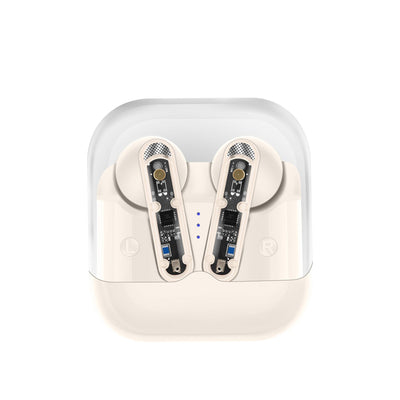 AKZ-S26 Wireless Sports Earphones Mini Transparent Shell Bluetooth Earphones TWS Lightweight Running Tpye-c Heavy Bass - Korvel