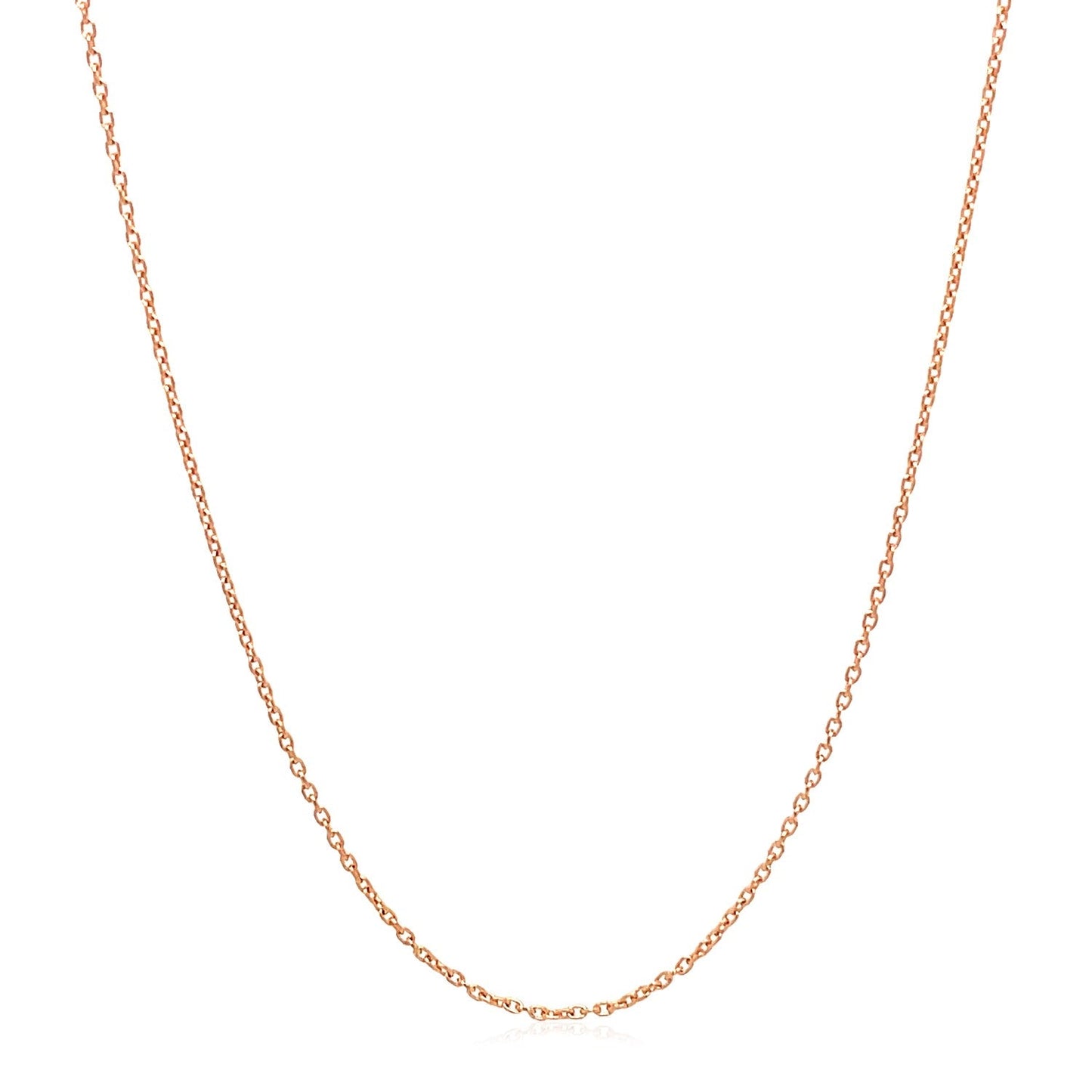 Chaîne en maillons ovales en or rose 14k - 0,97 mm