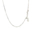 Collier en chaîne réglable en or blanc 10 carats