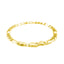 Bracelet Figaro Solide en Or Jaune 14k de 6,0 mm