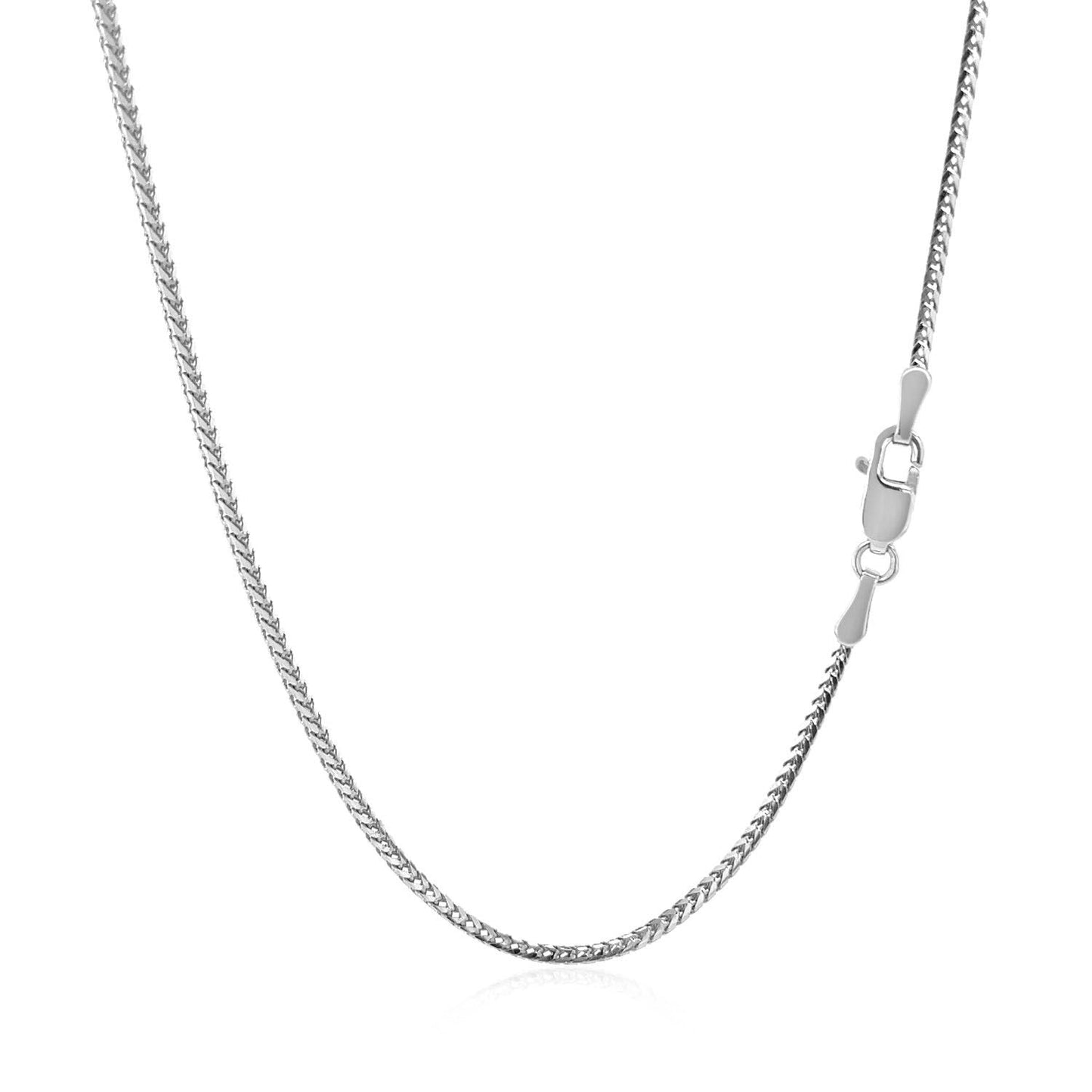 14k White Gold Franco Chain - 1.2mm Elegance