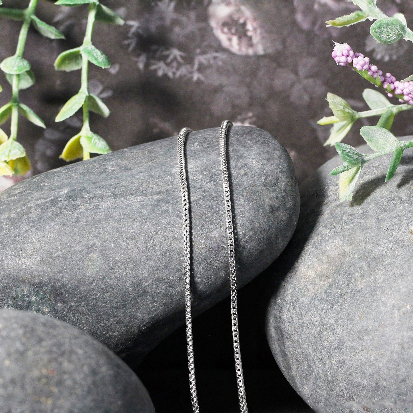 14k White Gold Franco Chain - 1.2mm Elegance