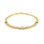 Bracelet en chaîne duale en or bicolore 14k avec stations en diamant
