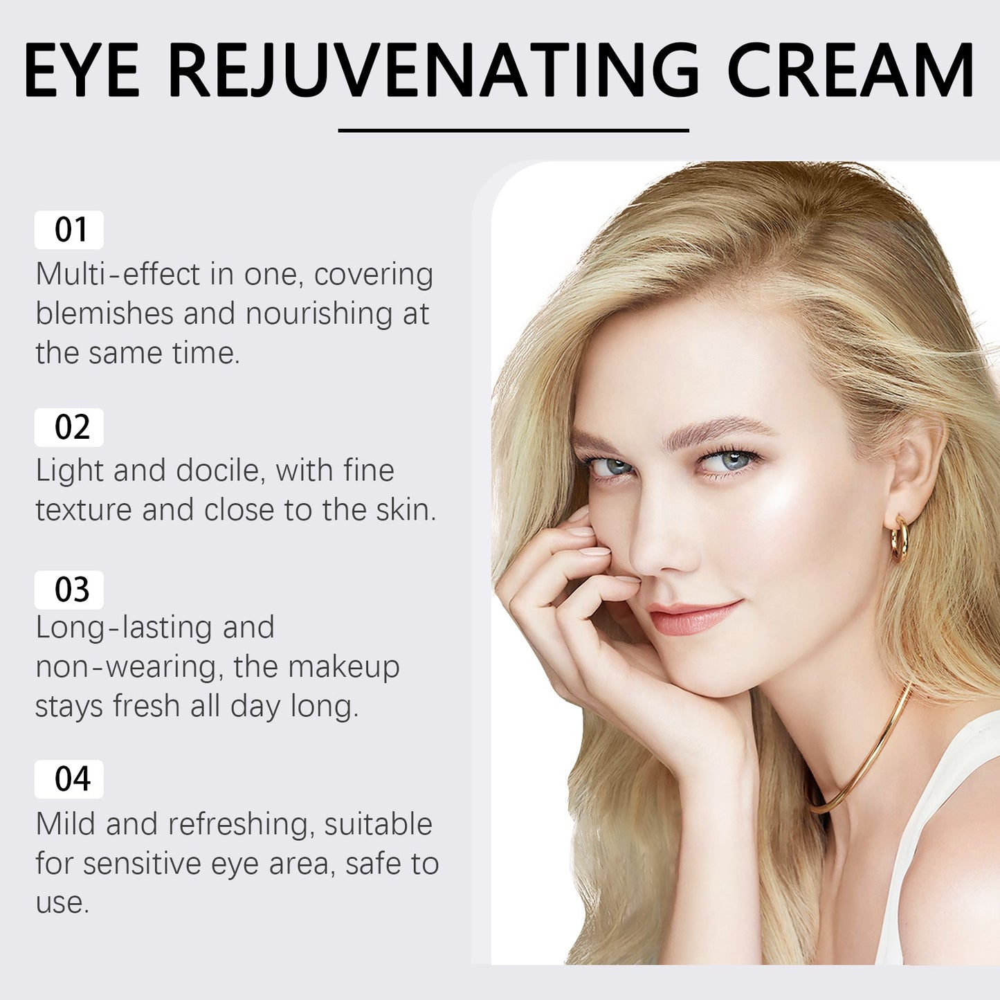Centella Light Eye Concealer, Cover Blemishes Without Card Powder Refreshing Moisturizing Moisturizing Light - Korvel