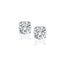 14k White Gold Diamond Four Prong Stud Earrings