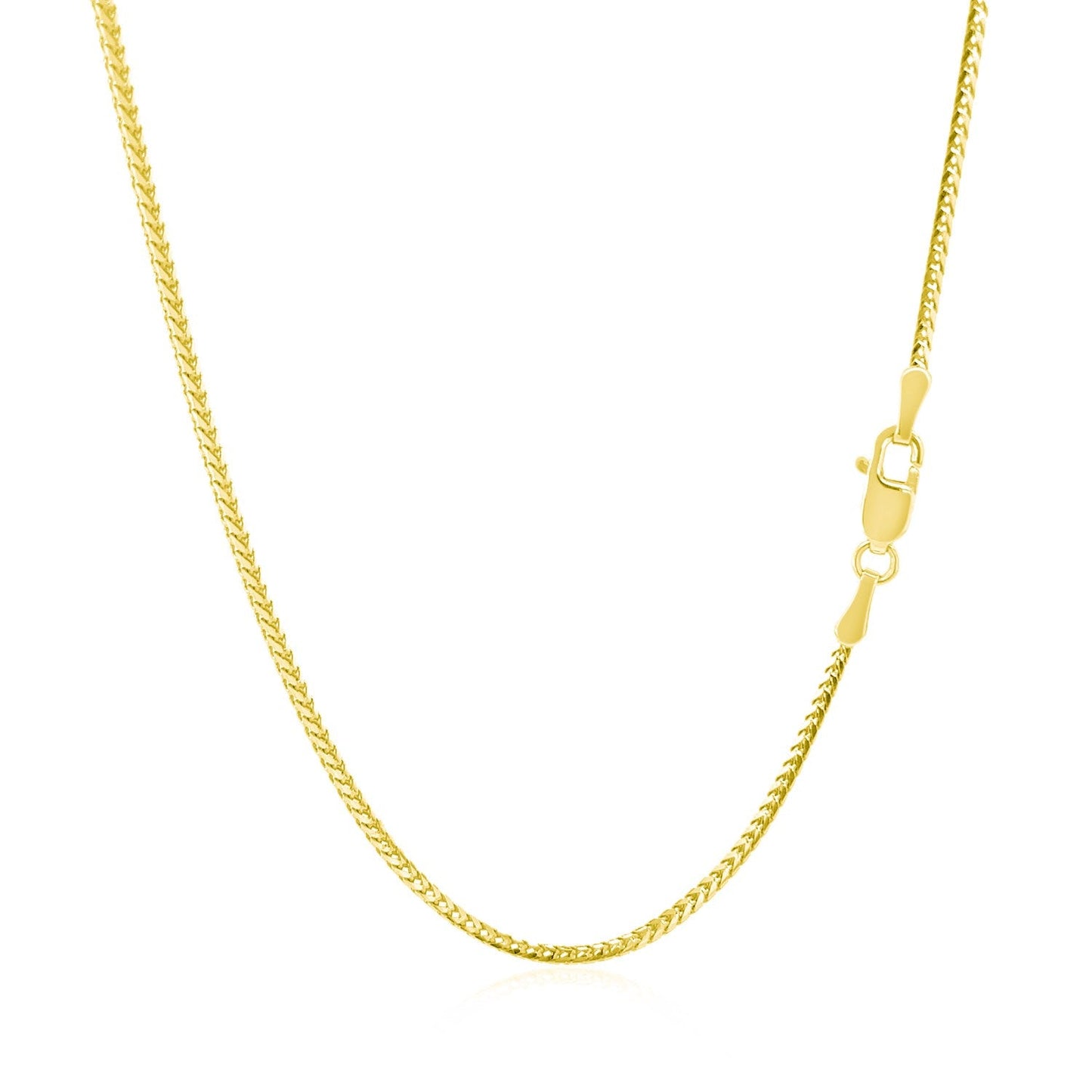 Cadena Franco de Oro Amarillo de 14k - 1.2mm Elegancia