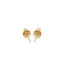 14k Yellow Gold Polished Round Stud Earrings