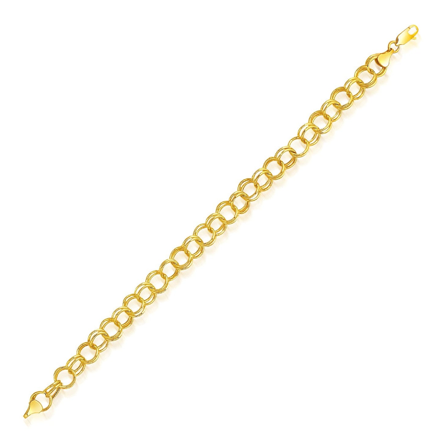 14k Yellow Gold Lite Charm Bracelet - 8.0 mm