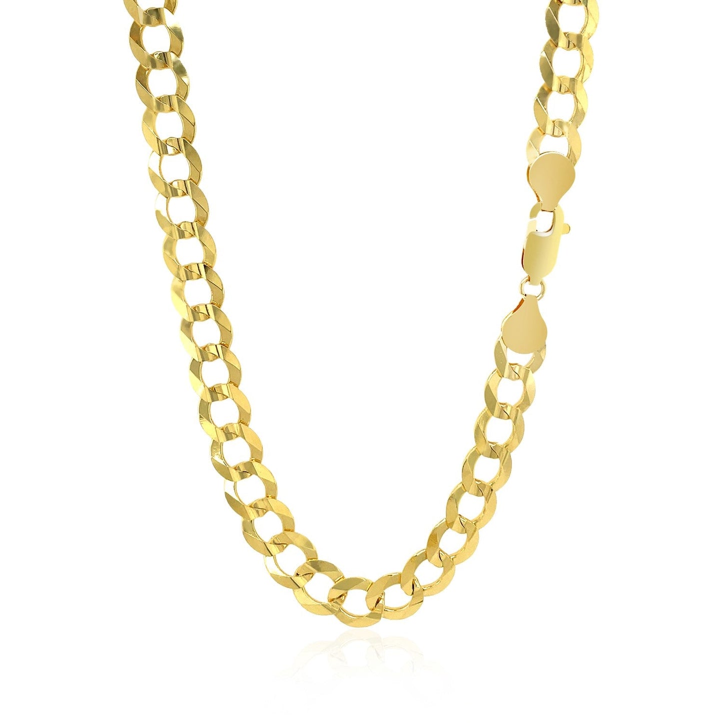 Collier en chaîne curb en or jaune 10k de 7,0 mm