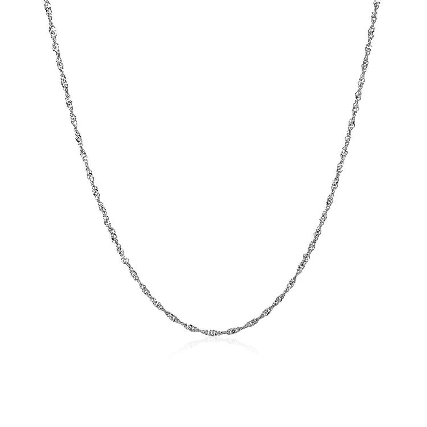 14k White Gold Singapore Chain - 1.0mm