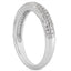14k White Gold Triple Row Micro-Pave Diamond Wedding Ring Band
