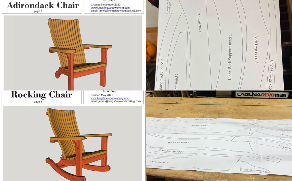 Paquete Completo de Adirondack con Plantillas de Papel