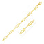Collier en chaîne large en papier clip en or jaune 14K