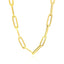 Collier en chaîne large en papier clip en or jaune 14K