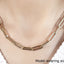 Collier en chaîne large en papier clip en or jaune 14K