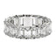 Anillo de Eternidad con Diamante Creado en Laboratorio Corte Esmeralda en Oro Blanco de 14k