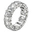 Anillo de Eternidad con Diamante Creado en Laboratorio Corte Esmeralda en Oro Blanco de 14k