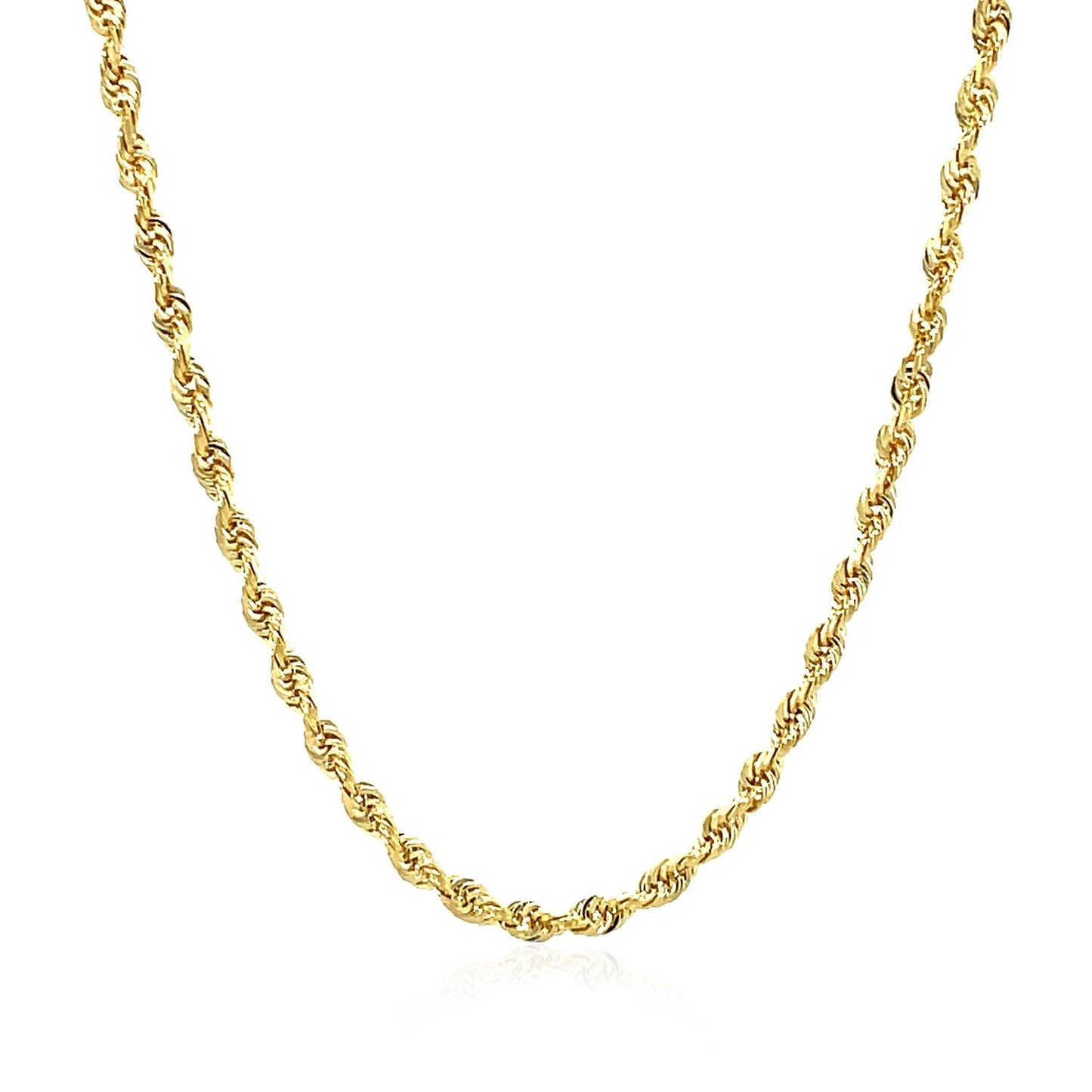 14k Yellow Gold 2.75mm Diamond Cut Rope Chain