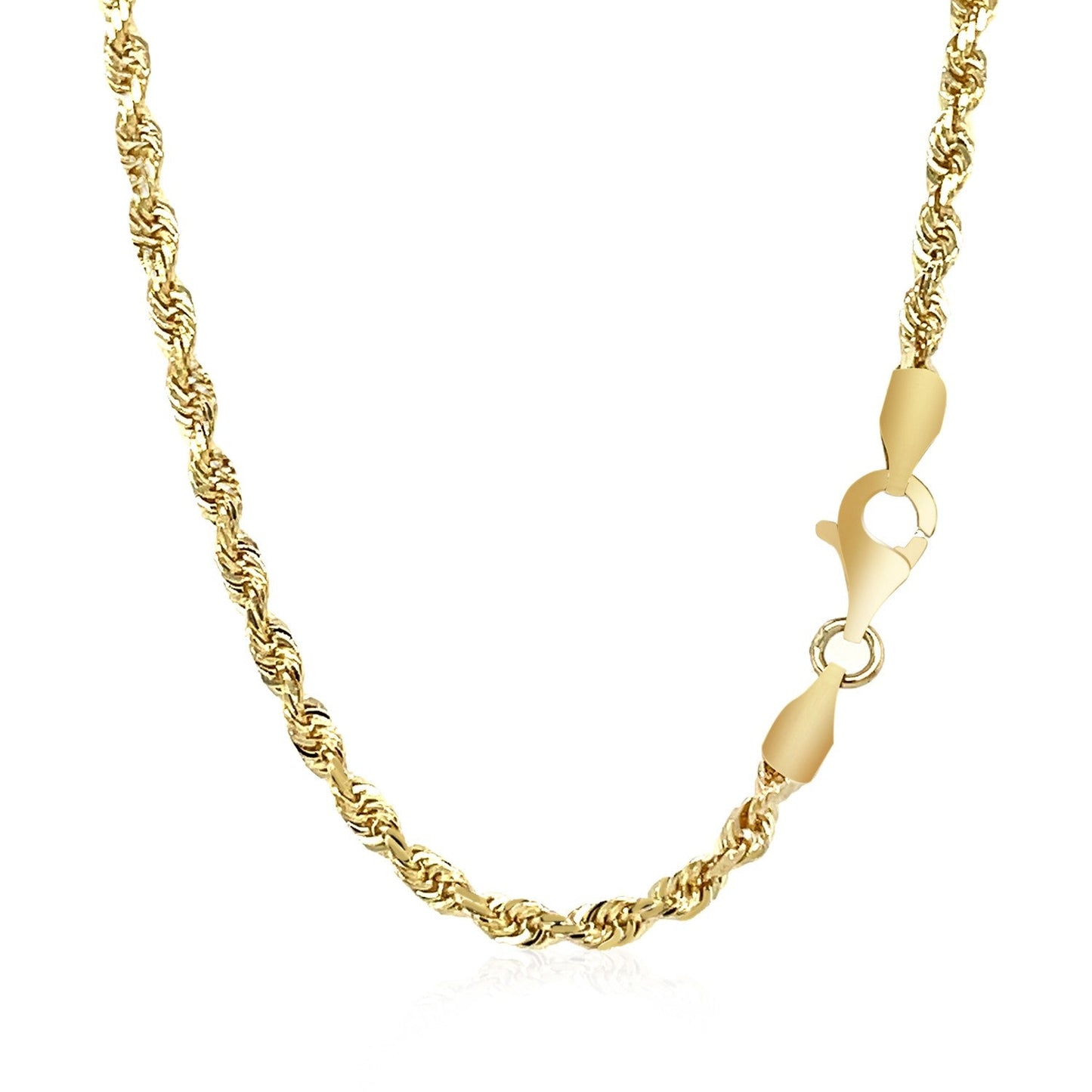 14k Yellow Gold 2.75mm Diamond Cut Rope Chain