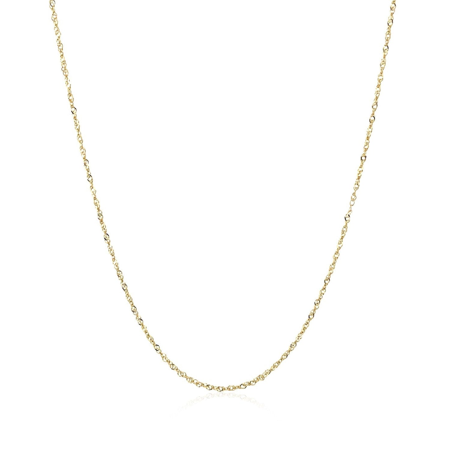 Chaîne Singapore en Or Jaune 14k - 0,8 mm