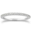 14k White Gold Engraved Pave Diamond Wedding Ring Band