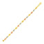 Bracelet de cheville en or tri couleur 14k avec maillons mariniers