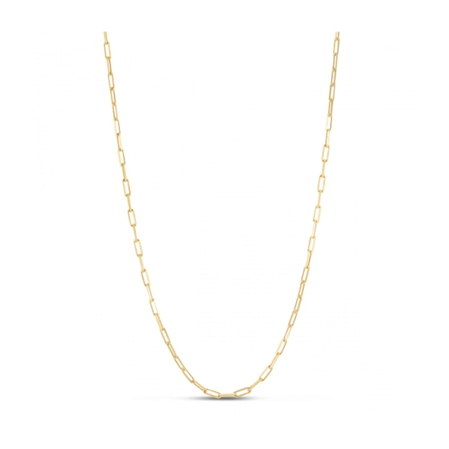 Sterling Silver Gold Plated Paperclip Chain Necklace