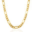 Cadena Figaro Sólida de Oro Amarillo de 14k de 7.0mm